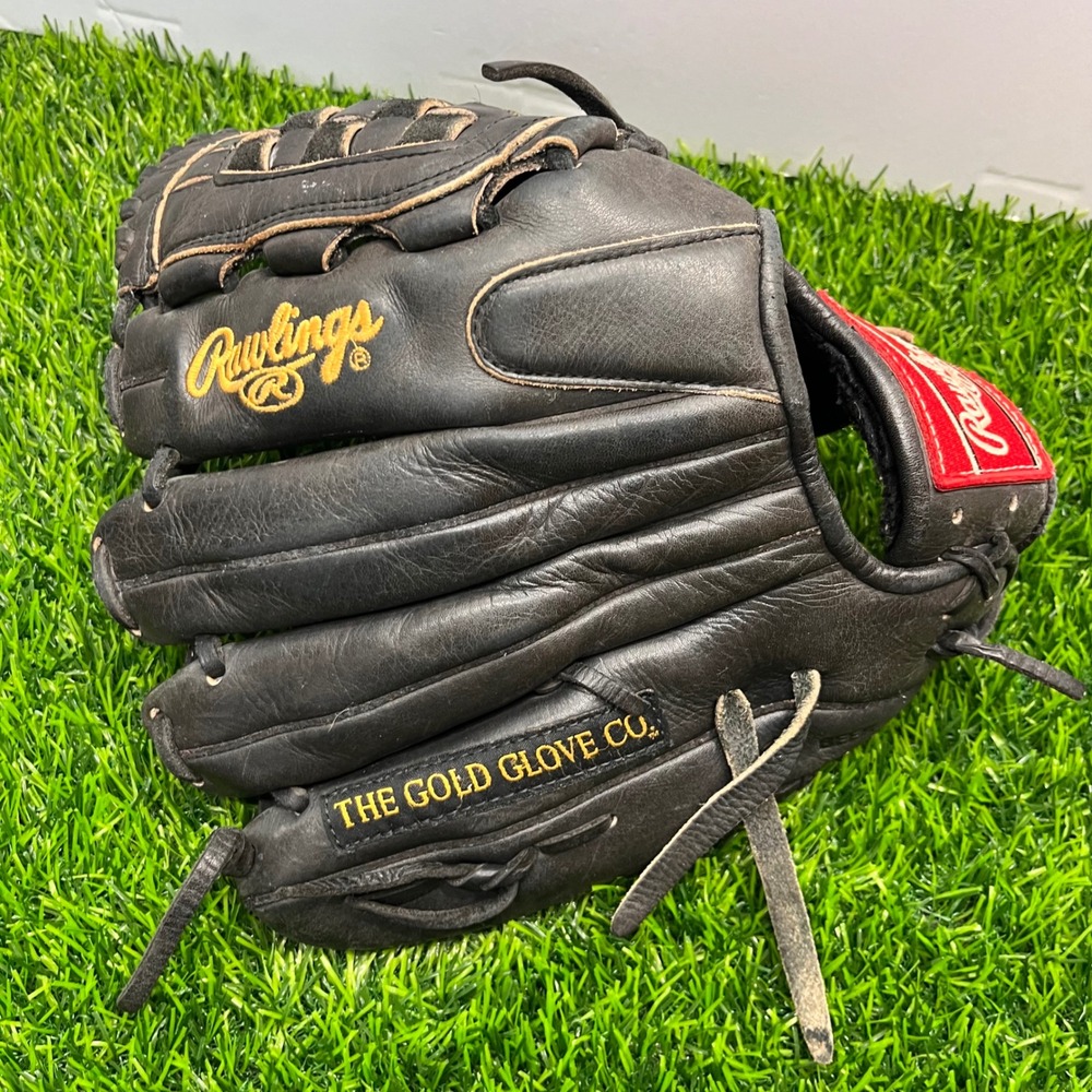 Rawlings Gold Glove LH GG1150B 11.5 Inch Baseball Glove Black Leather Basket Web